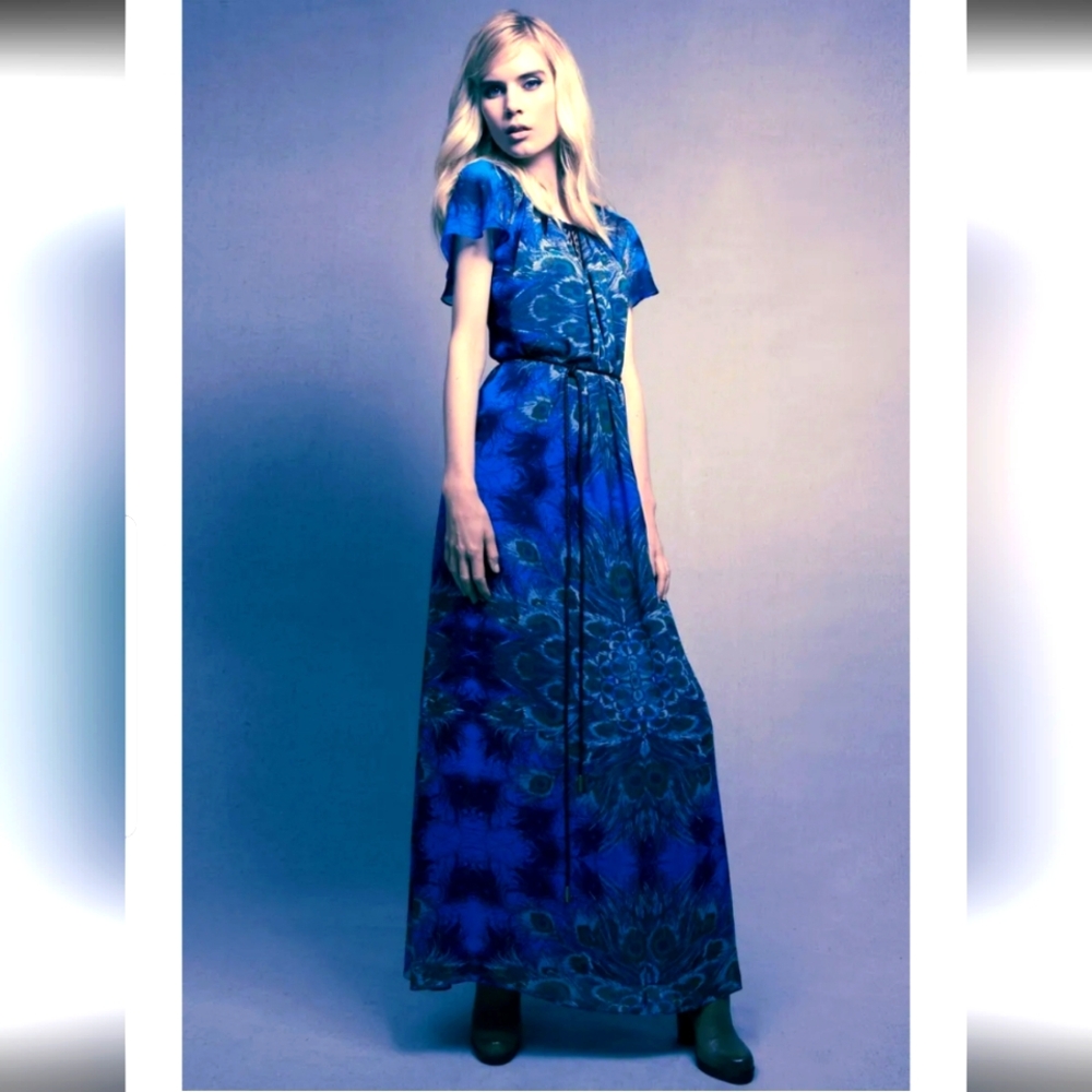 Blue Floral Maxi Dress